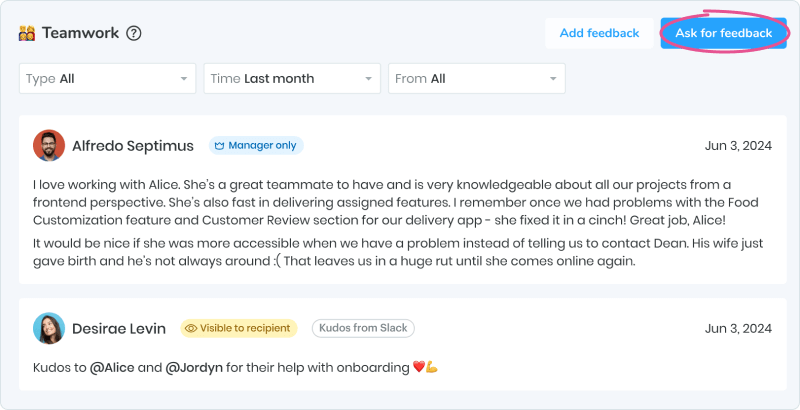 Navigate to Person's Profile